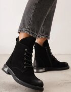 goodin Ghete din piele naturală în stil worker cu abraziuni stilizate Irlere Negre