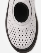goodin Pantofi de piele albi cu talpă compensată și carâmb perforat Vondelle