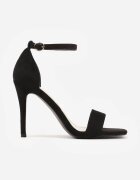 goodin Sandale Negre-Aurii cu toc stiletto și baretă în jurul gleznei Trisven