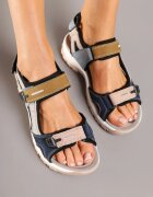 goodin Sandale sport bleumarin-bej din piele cu velcro Konavia