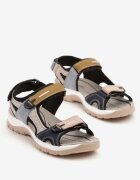 goodin Sandale sport bleumarin-bej din piele cu velcro Konavia