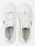 goodin Sneakers Albe cu platformă din Piele Naturală cu Ornamente Choko