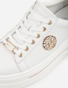 goodin Sneakers Albe cu platformă din Piele Naturală cu Ornamente Choko