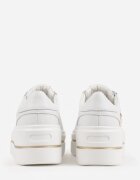 goodin Sneakers Albe cu platformă din Piele Naturală cu Ornamente Choko