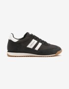goodin Sneakers Clasici Tip Tenisi Negri-Albi cu Branț din Piele și Piele Întoarsă Naturală Tilritia