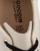 goodin Sneakers din piele Basic cu talpă groasă și aplicație bijuterie Rille Bej cu negru