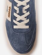 goodin Sneakers din Piele Bleu Marin cu Talpă Groasă Decorate cu Perforații Fine Serinatea