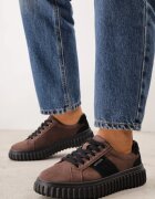 goodin Sneakers din piele de căprioară naturală cu talpă groasă texturată și inscripția Alvid Maro