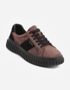 goodin Sneakers din piele de căprioară naturală cu talpă groasă texturată și inscripția Alvid Maro