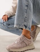 goodin Sneakers din piele întoarsă cu talpă groasă și profil Wesila Bej