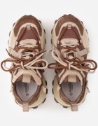 goodin Sneakers din piele întoarsă naturală cu șireturi pe talpă cu profil Nisu Bej
