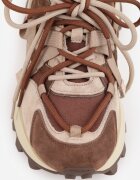 goodin Sneakers din piele întoarsă naturală cu șireturi pe talpă cu profil Nisu Bej