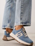 goodin Sneakers din piele întoarsă pe talpă groasă cu profil Viassoa Albaștri