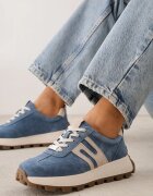 goodin Sneakers din piele întoarsă pe talpă groasă cu profil Viassoa Albaștri