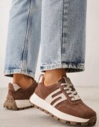 goodin Sneakers din piele întoarsă pe talpă groasă cu profil Viassoa Maro
