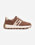 goodin Sneakers din piele întoarsă pe talpă groasă cu profil Viassoa Maro