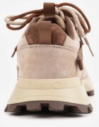 goodin Sneakers din piele întoarsă pe talpă groasă cu șireturi duble Linoza Bej