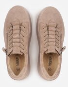 goodin Sneakers din piele întoarsă pe talpă groasă decorate cu fermoar Belko Bej