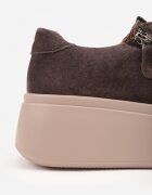 goodin Sneakers din piele întoarsă pe talpă groasă decorate cu fermoar Belko Maro