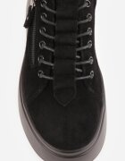 goodin Sneakers din piele întoarsă pe talpă groasă decorate cu fermoar Belko Negri