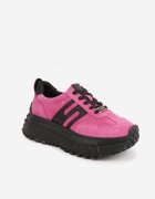 goodin Sneakers din piele întoarsă pe talpă groasă embosată cu talpă interioară din piele naturală Inesia Fucsia