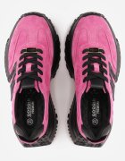 goodin Sneakers din piele întoarsă pe talpă groasă embosată cu talpă interioară din piele naturală Inesia Fucsia