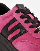 goodin Sneakers din piele întoarsă pe talpă groasă embosată cu talpă interioară din piele naturală Inesia Fucsia