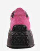goodin Sneakers din piele întoarsă pe talpă groasă embosată cu talpă interioară din piele naturală Inesia Fucsia