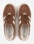 goodin Sneakers din piele maro cu talpă groasă și model geometric Rivimi