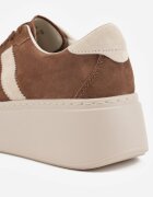 goodin Sneakers din piele maro cu talpă groasă și model geometric Rivimi