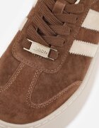 goodin Sneakers din piele maro cu talpă groasă și model geometric Rivimi