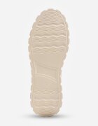 goodin Sneakers din piele naturală cu platformă joasă și accente metalice Rilmi Bej cu auriu
