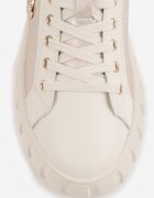 goodin Sneakers din piele naturală cu platformă joasă și accente metalice Rilmi Bej cu auriu