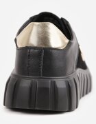goodin Sneakers din piele naturală cu platformă joasă și accente metalice Rilmi Negru cu argintiu