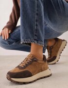 goodin Sneakers din piele naturală pe talpă groasă cu profil Velie Maro