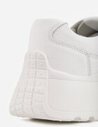 goodin Sneakers din piele pe talpă groasă cu curea și închidere metalică Cirmia Albi