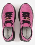goodin Sneakers din piele pe talpă groasă cu curea și închidere metalică Cirmia Mov