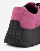 goodin Sneakers din piele pe talpă groasă cu curea și închidere metalică Cirmia Mov