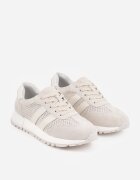 goodin Sneakers Gri deschis din piele întoarsă Decorate cu perforații și benzi Semielle