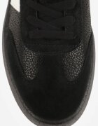 goodin Sneakers negri din piele pe talpă groasă decorați cu curele și perforații Wiefia