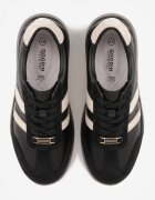 goodin Sneakerși Negru-Bej din Piele cu Talpă Groasă cu Model Geometric Rivimi