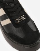 goodin Sneakerși Negru-Bej din Piele cu Talpă Groasă cu Model Geometric Rivimi