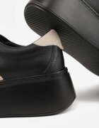goodin Sneakerși Negru-Bej din Piele cu Talpă Groasă cu Model Geometric Rivimi