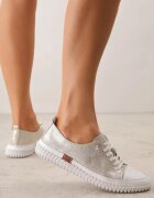 goodin Tenisuri din piele naturală cu luciu metalic Lamisa Aurii