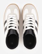 gowin Adidași Alb-Negru Tip Tenisi Iconici cu Cusături Decorative Selfia