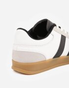 gowin Adidași Alb-Negru Tip Tenisi Iconici cu Cusături Decorative Selfia