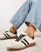 gowin Adidași Bej și Negru Plati Decorati cu Dungi Glaria