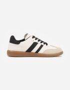 gowin Adidași Bej și Negru Plati Decorati cu Dungi Glaria