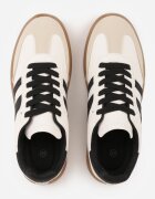 gowin Adidași Bej și Negru Plati Decorati cu Dungi Glaria