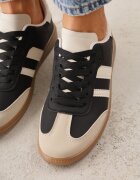 gowin Adidași Negru-Bej Plati Decorați cu Dungi Glaria